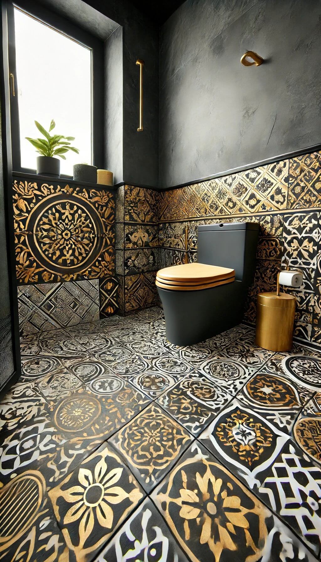 Gold and Black Patterned Floors