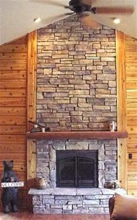 Cultured stone fireplace ideas