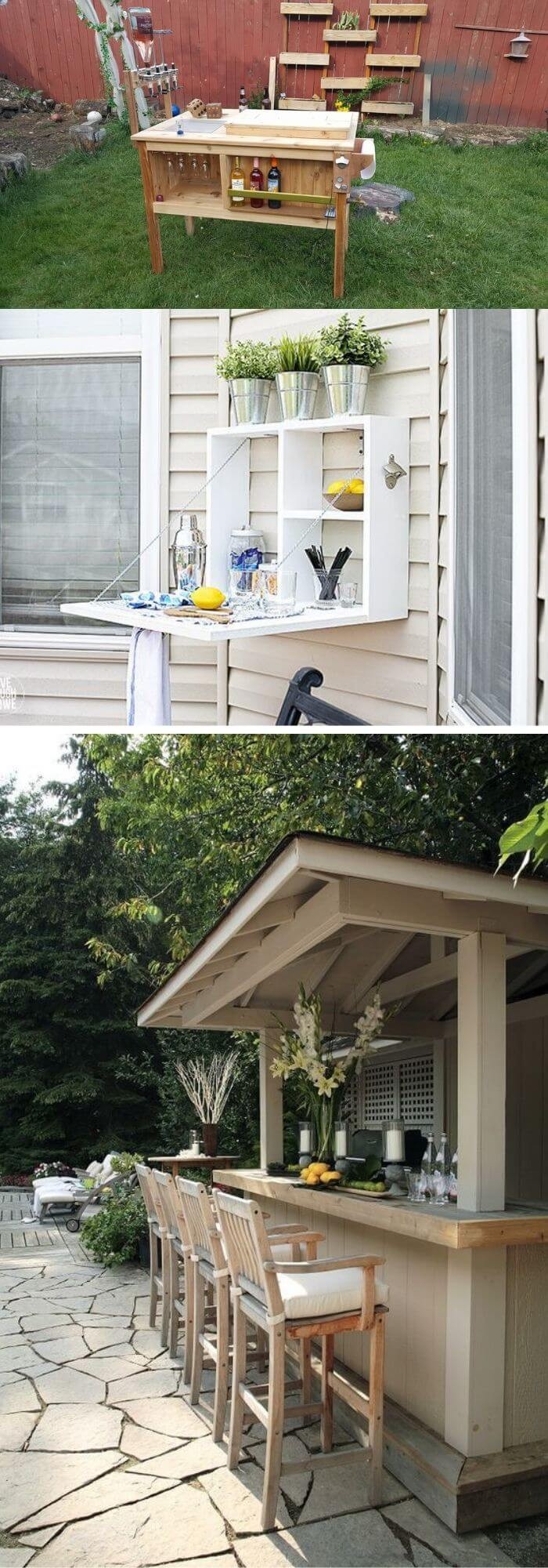 A Backyard with a Budget Mini Bar