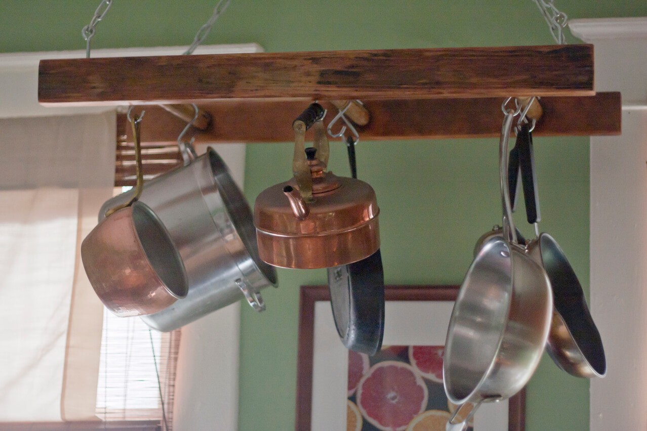 Antique Ladder Pot Rack