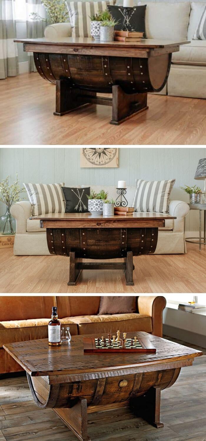 Whiskey Barrel Coffee Table