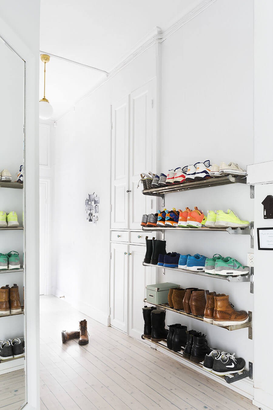 #15. Hallway shelves in Scandinavian Home