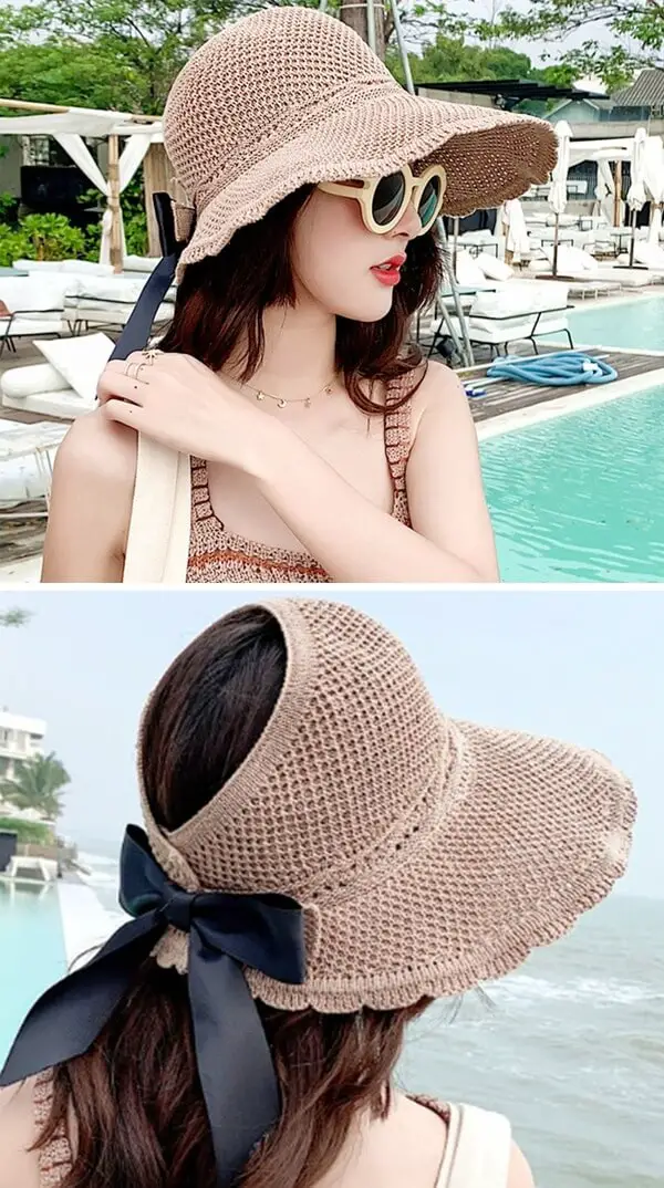 Sweet Hollow Bow-Knot Summer Sun Hat