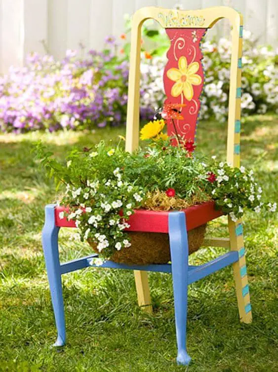 Recycled flower chair