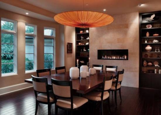 Add Fireplace on Your Dining Room Wall