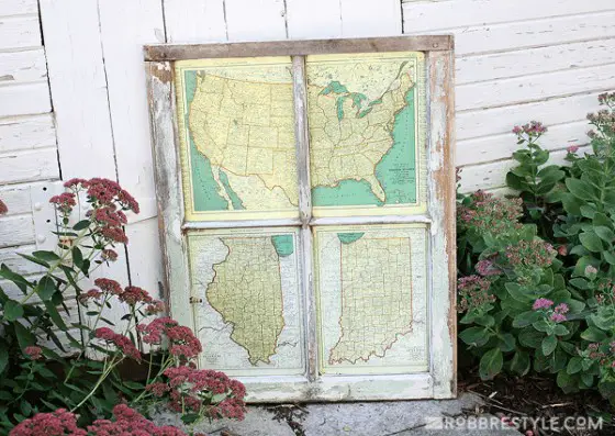 #19. Never Get Lost With A Repurposed Window Map Display