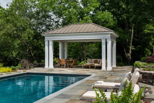 Poolside pavilion