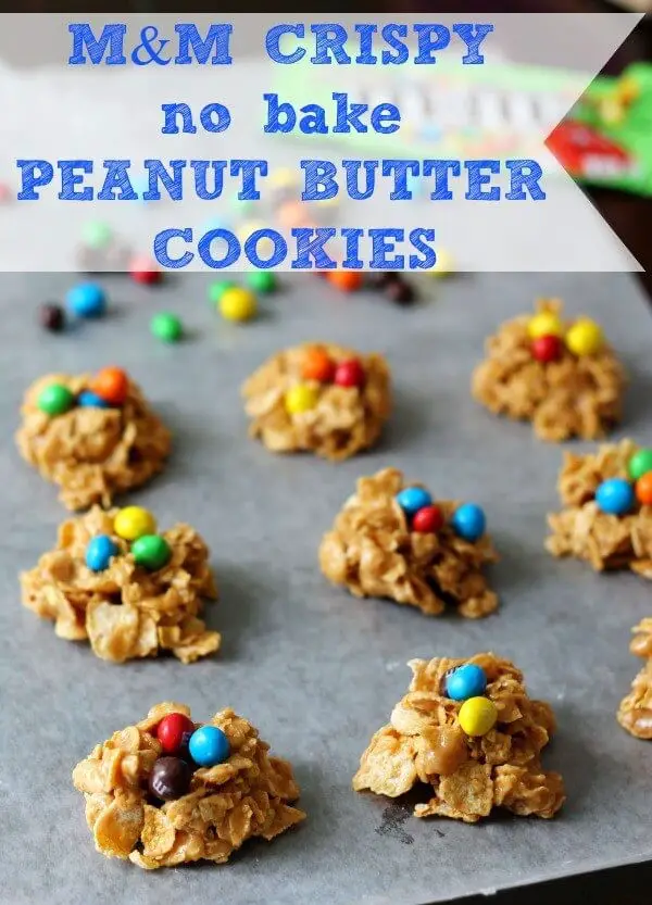 M&M’S® Cryspy No Bake Peanut Butter Cookies