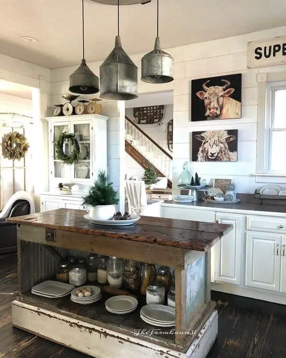 Farmhouse Pendant Lights With Galvanized metal