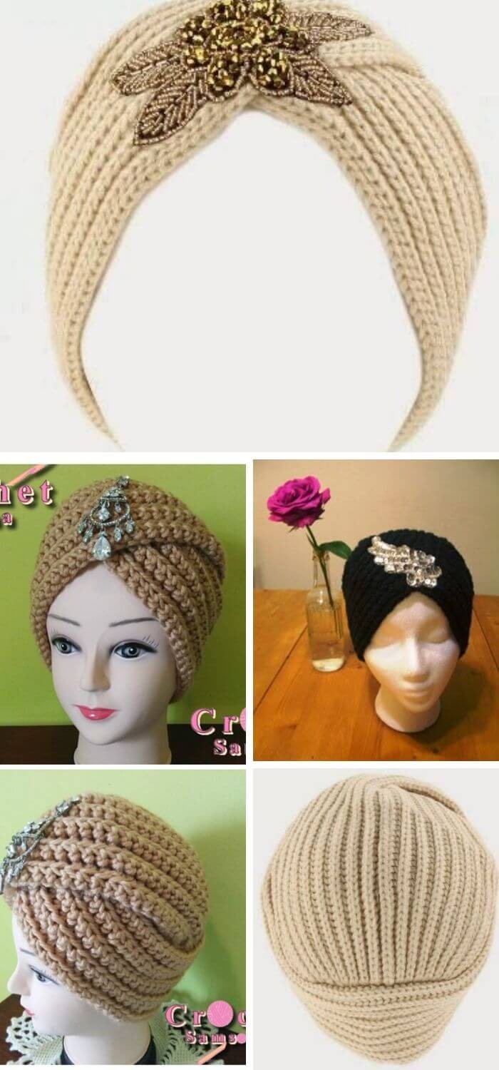 Crochet Hollywood Style Turban