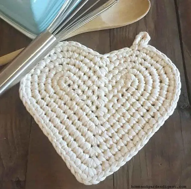 Heart potholder