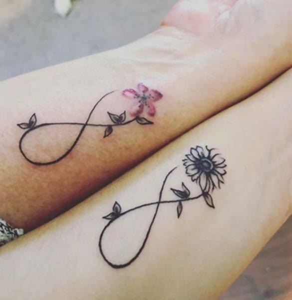 Flower infinity tattoo