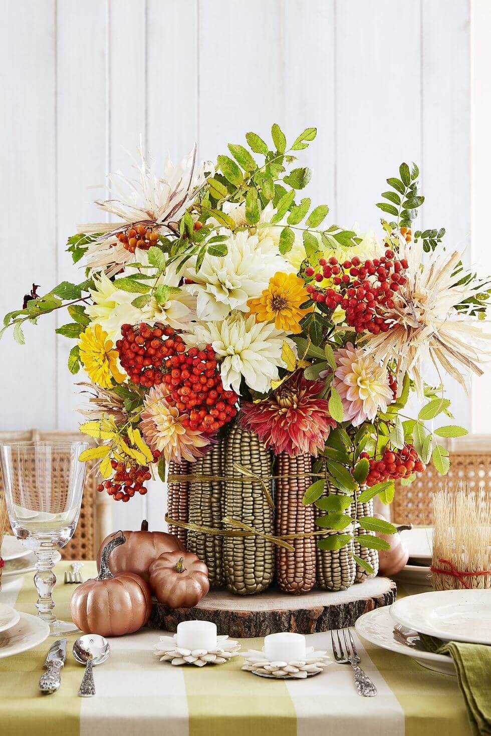 Metallic Maize Centerpiece