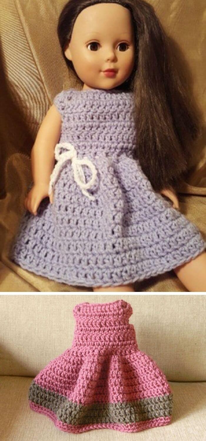 Knitted crochet dress