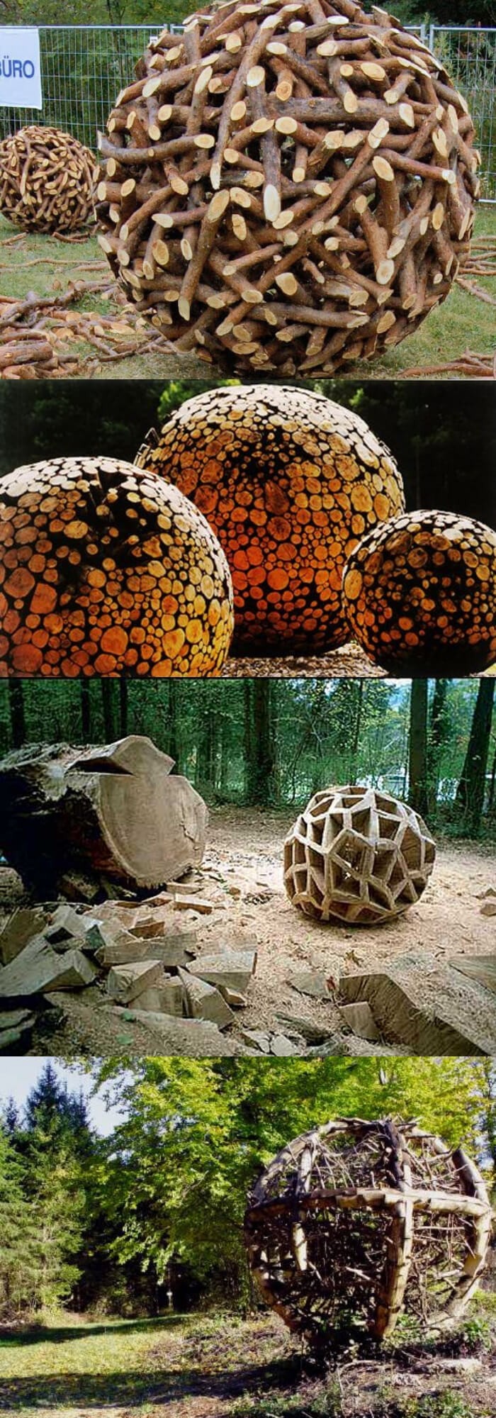 Wood spheres