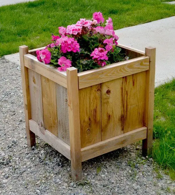 DIY Wooden Crate Flower Planters