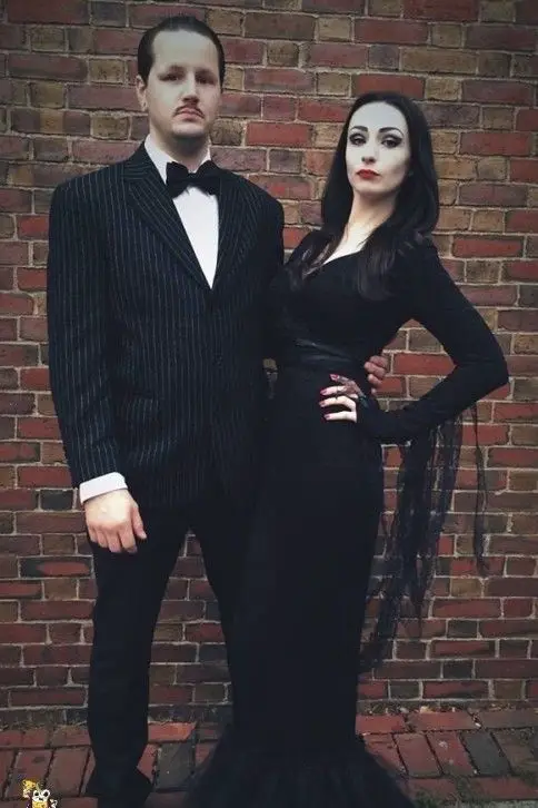 Morticia and Gomez Addams Family Couple’s Costume