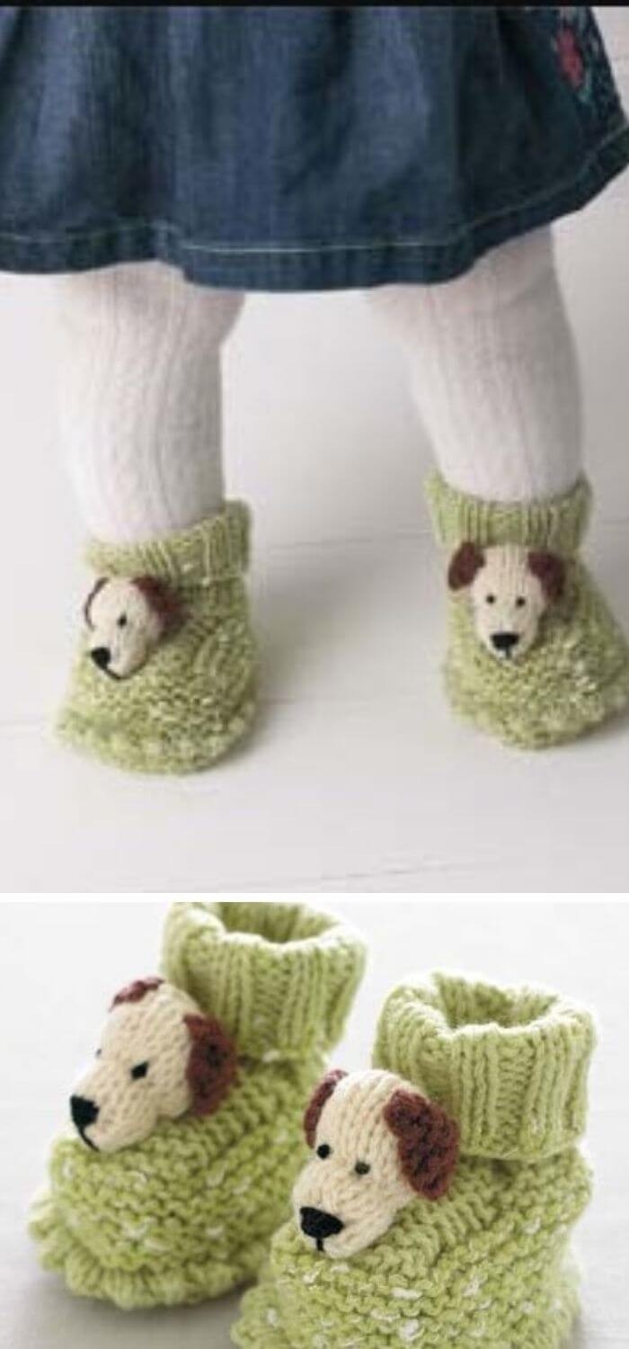 15 Knit Ankle High Baby Booties Free Patterns