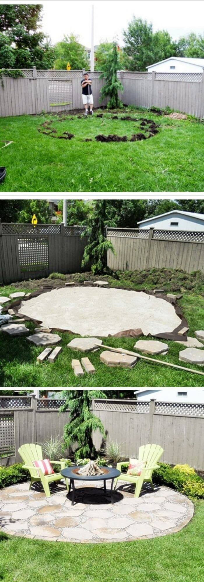 DIY Fire Pit Patio