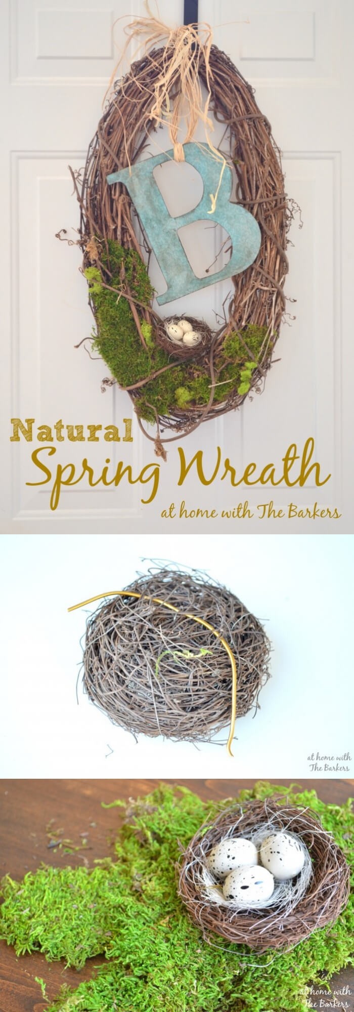 #9. Natural Spring Wreath for front door