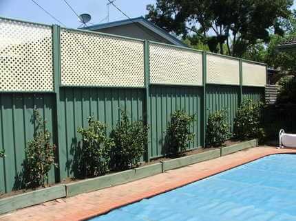 Pool lattice fence