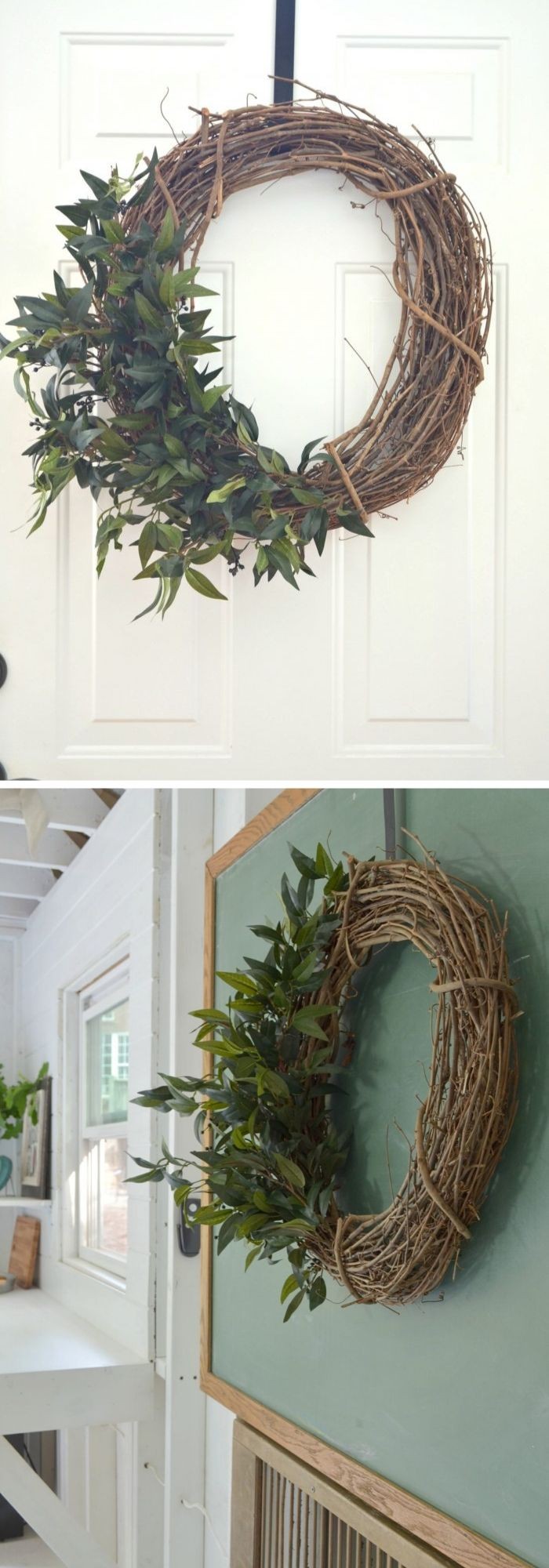 DIY Farmhouse Grapevine Wreath