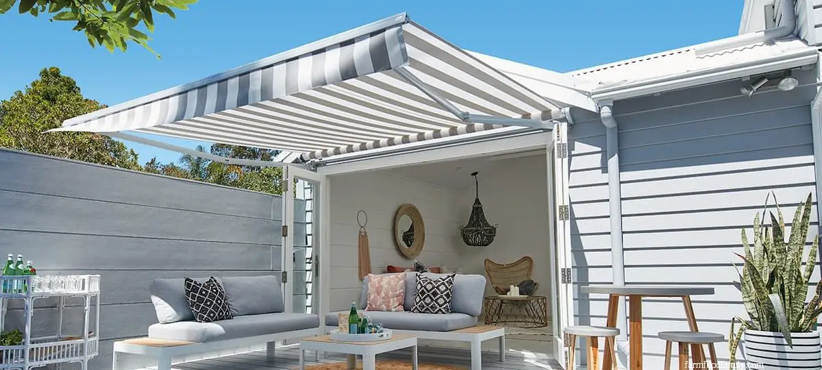 Awning for a small patio