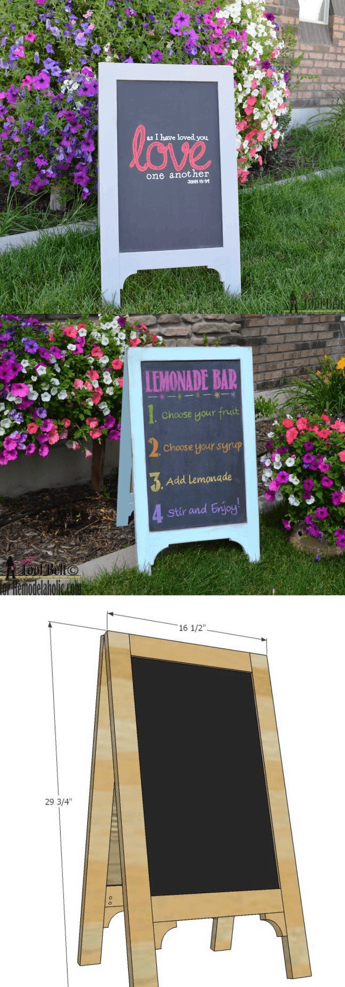 A-frame Chalkboard Easel