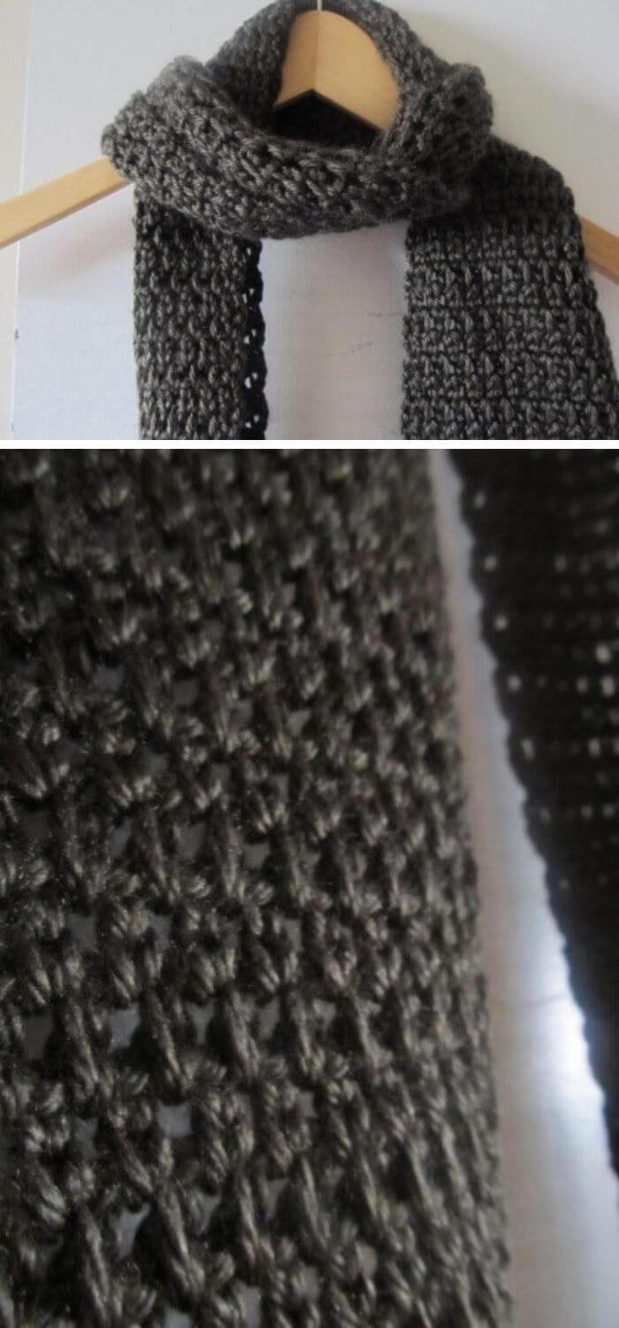 Men’s granite stitch scarf