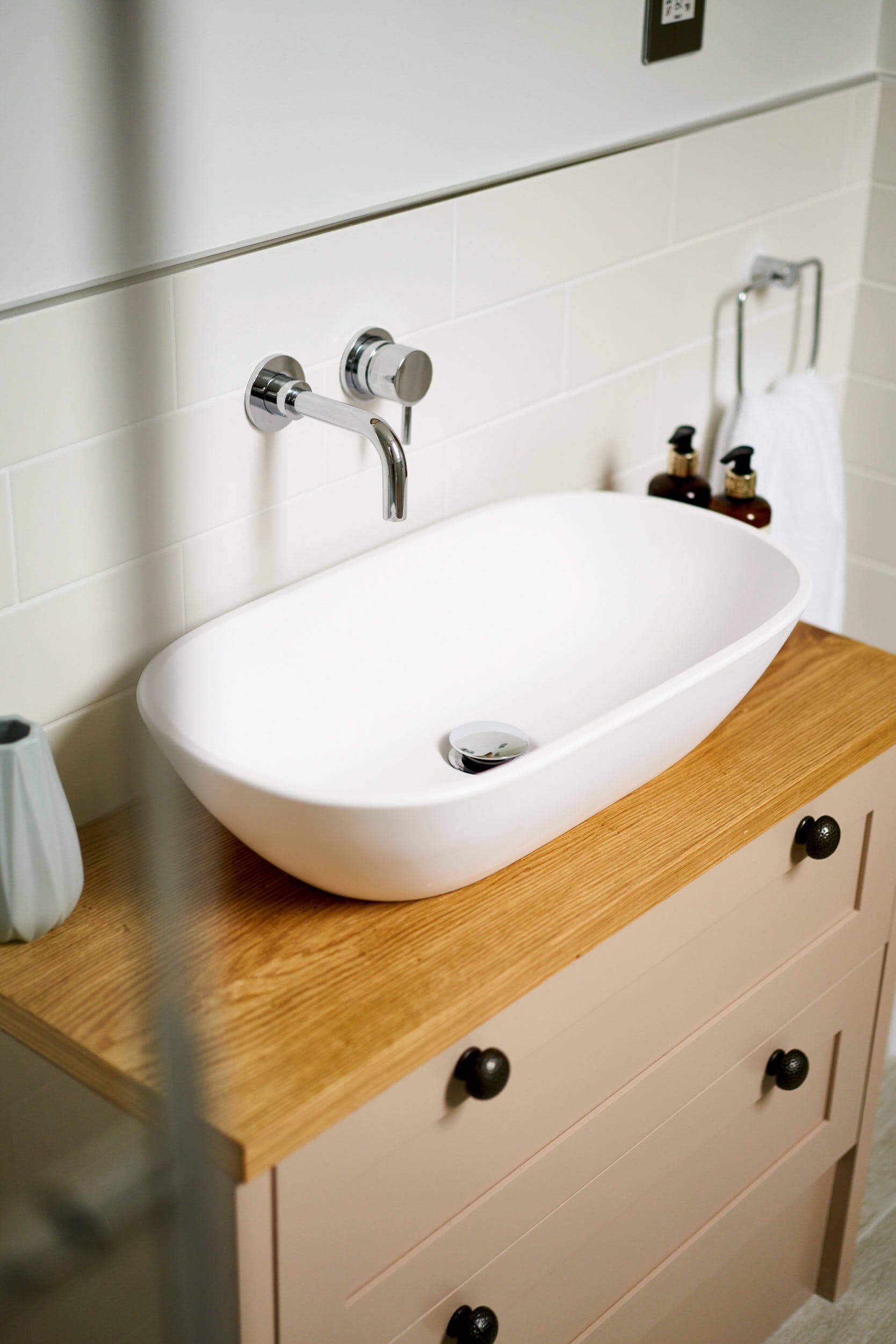 #15. Classically styled small bathroom with tongue and groove panelling