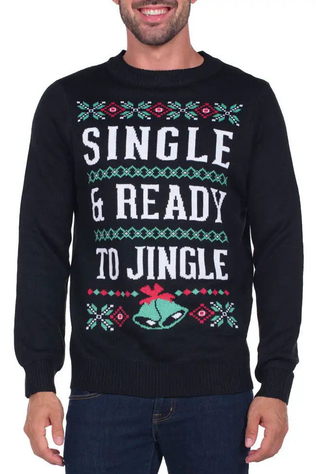 5- Navy blue sweater with white snowflakes and the Santa