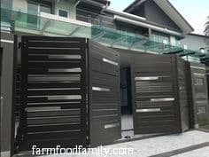 Automatic folding wrought iron driveway gate