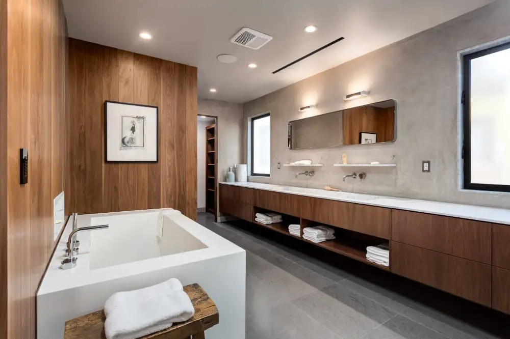 Brown and gray bathroom ideas.