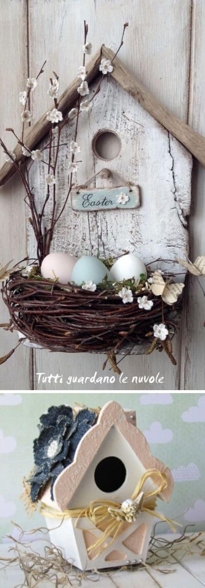 Shabby styled Easter Bird House