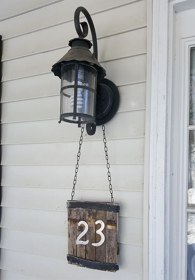 Rustic House Number Sign