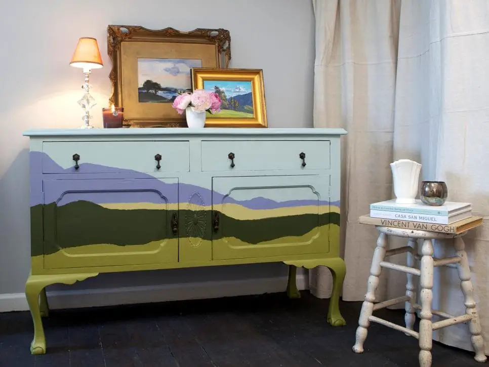 BLandscape Painted Dresser