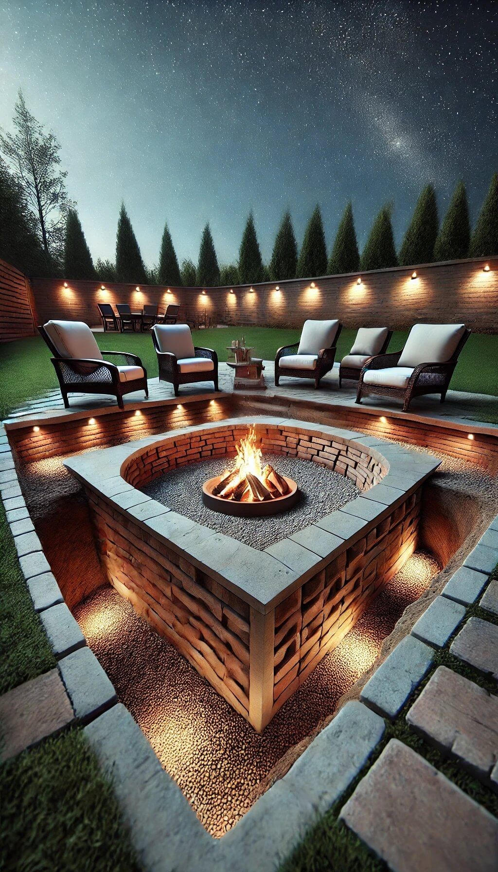 Sunken Gravel Fire Pit