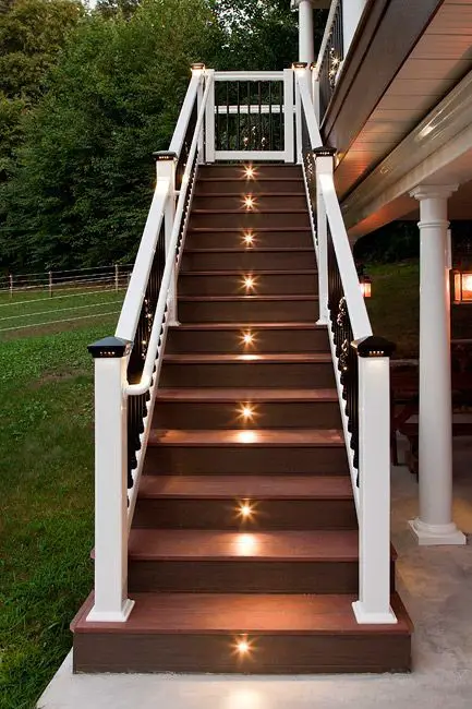 Deck stair lighting ideas