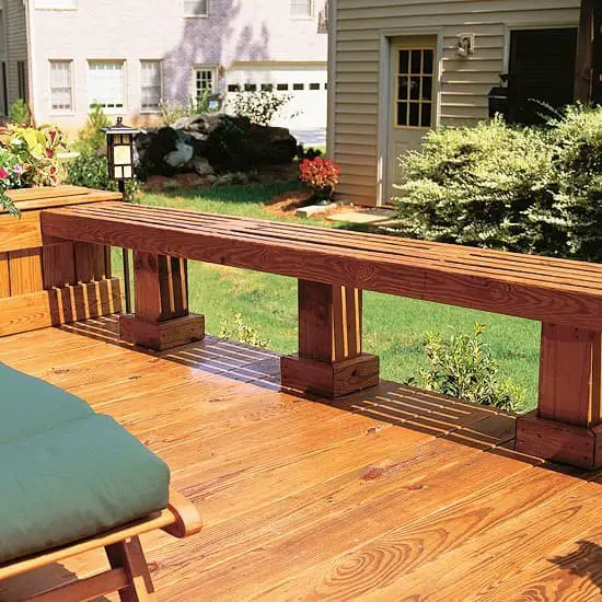 Benches made of mahogany