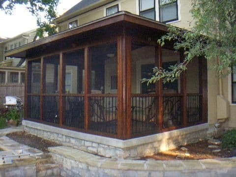 Cedar screened in porch