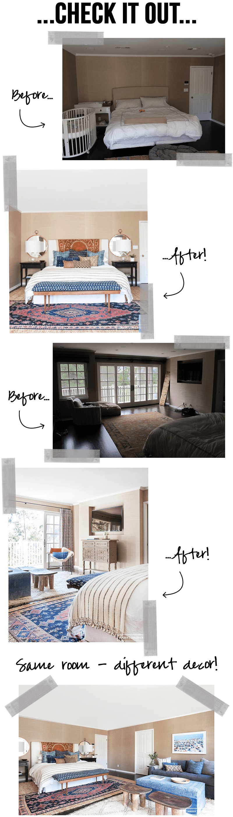 Bohemian Bedroom Before and After