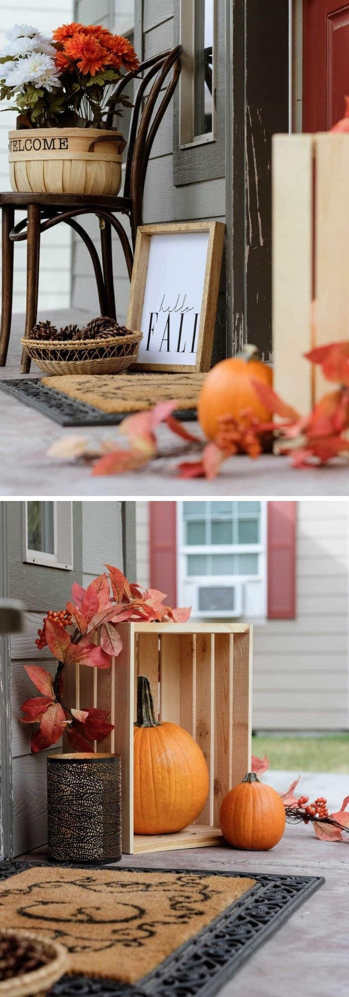 Fall front porch decor