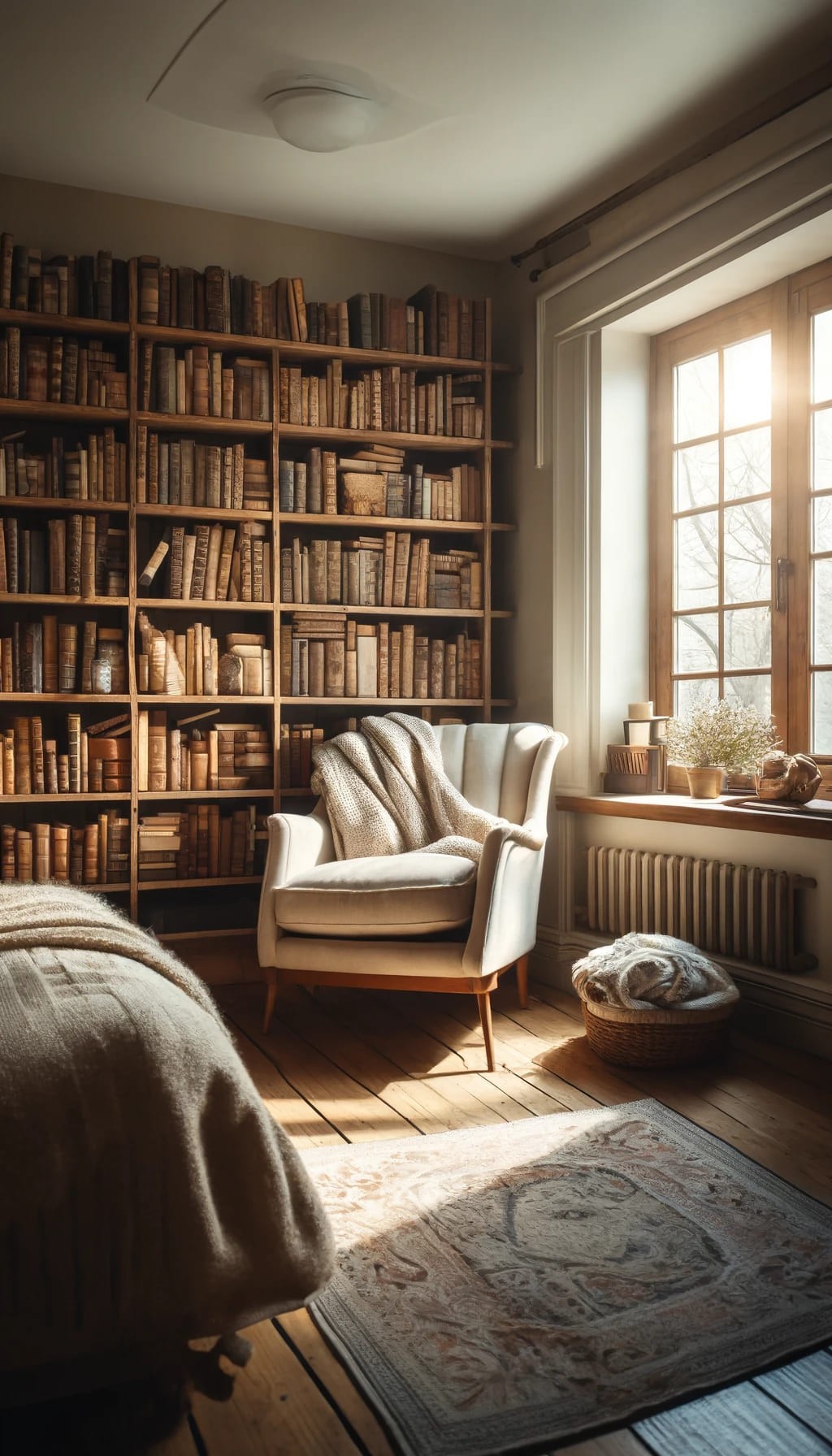 Bookshelves and Vintage Books