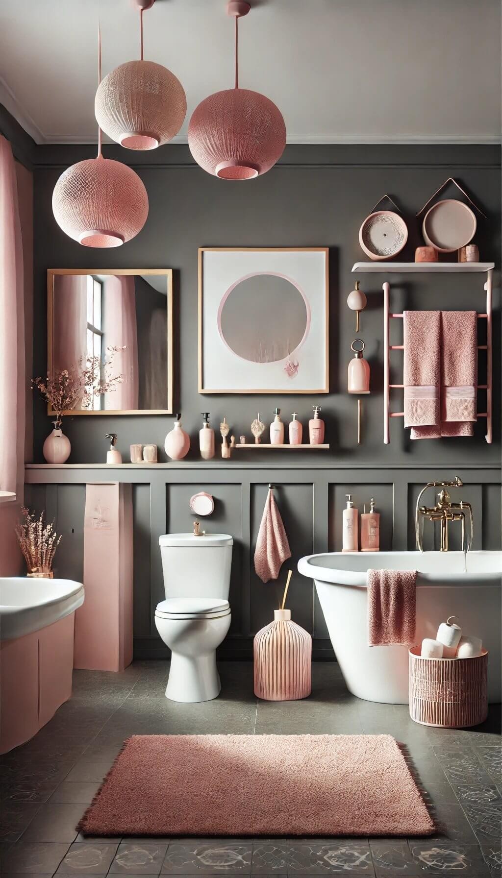 Grey Walls with Pink Accessories