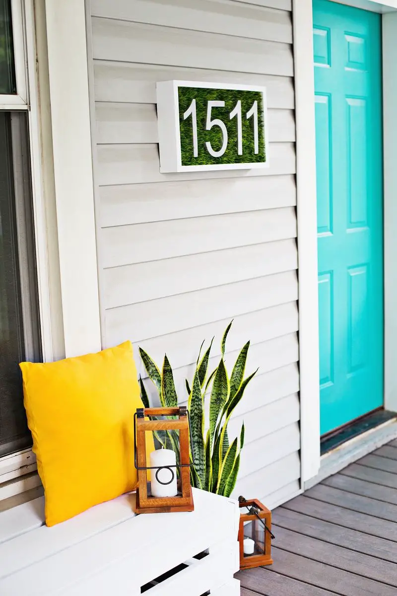 DIY modern house number