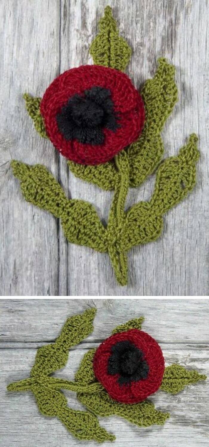 Poppy brooch