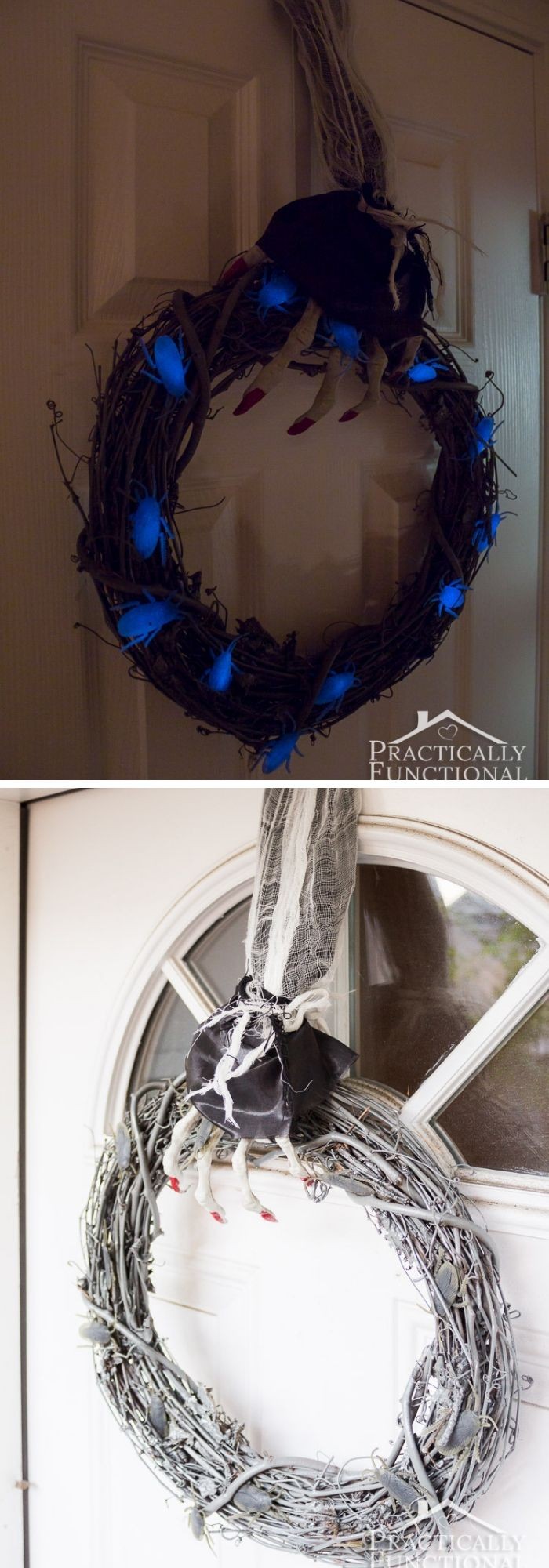 #21. DIY glow in the dark Halloween wreath