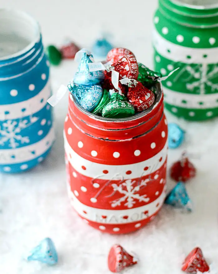 #19. The Christmas sweater candy mason jars