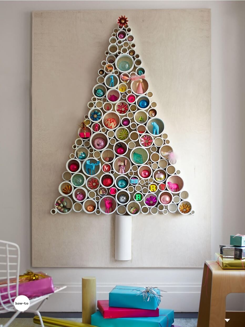 5- Colourful Christmas Tree on the Wall