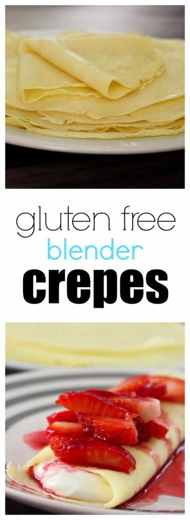 Gluten Free Blender Crepes With Cheesecake Filling